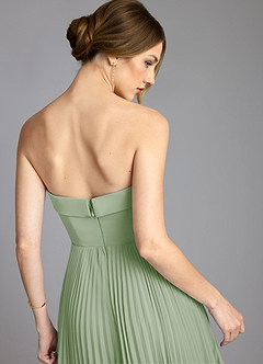 Azazie Mariana Jurken voor bruidsmeisjes Jurk van Chiffon met A-Lijn Strapless Stoffige Salie image6