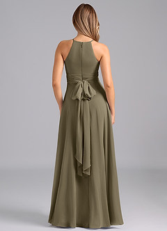 Azazie Denver Vestidos de madrinha de casamento Vestido Salgueiro Verde de Chiffon de Linha A com Plissado image6