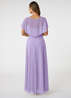 Azazie Jamie Bridesmaid Dresses Lilac A-Line Chiffon Dress image2