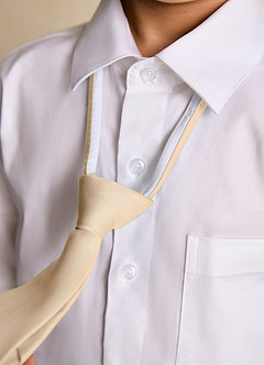 front Oliver Niños Tan Traje de 5 piezas