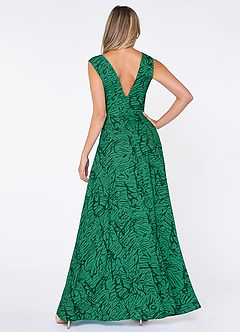 Green Adorable Essence Green Print Maxi Dress Dresses | Azazie