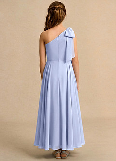 Azazie Guppy Junior Formal vestidos de niña de las flores Vestido de Hielo de Gasa de Corte En A con Hombro unilateral image2