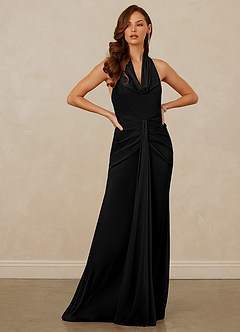 Christian Siriano Bridal for Azazie 1018 Bridesmaid Dresses Cowl Neck Mesh Sheath Dress image4