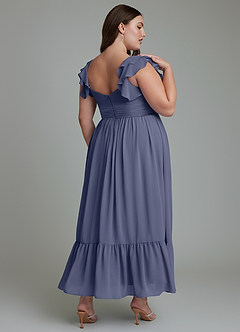 Azazie Anaya Brautjungfernkleider A-Linie Herzausschnitt Chiffon Kleid Sturm image13