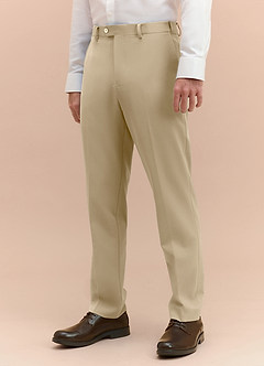 front James Champagne Structured Stretch Dress Pants