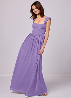 Barbie ♥ Azazie Bridesmaid Dresses Tahiti A-Line Corset Chiffon Dress image2
