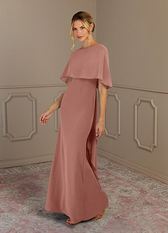 Azazie Dion Mother of the Bride Mekot Vaippa Scoop Stretch Crepe Lattian pituus Pukeutua image4