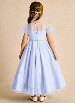 Azazie Duckie Flower Girl Dresses Lavender Ball-Gown Pleated Tulle Dress image5