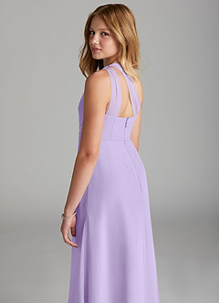 Azazie Maive Junior Lilac A-Line Pleated Chiffon Dress image6