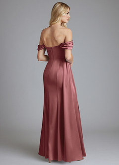 Azazie Amyra Bridesmaid Dresses Amethyst Mermaid Off the Shoulder Stretch Satin Convertible Dress image2