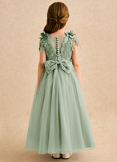 Azazie Sukie Sukienki dla dziewczynek sypiących kwiaty Suknia balowa Koronka Sznurówka Długość kostki Sukienka image1