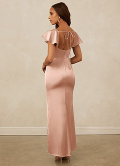Christian Siriano Bridal for Azazie 1005 Brautjungfernkleider Etui Herzausschnitt Stretch-Satin Kleid Roségold image2