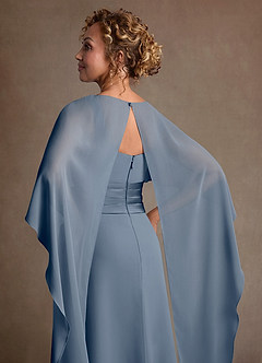 Azazie Marilla Mère de la mariée Robes Robe Trapèze en Mousseline de soie Plissée Violet Crépusculaire image7