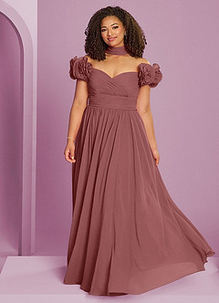 Barbie ♥ Azazie Bridesmaid Dresses Amethyst A-Line Off the Shoulder Chiffon Convertible Dress image6