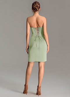 Azazie Adrienne Brautjungfernkleider Wandelbar Meerjungfrau-Linie Korsett Stretch-Satin Kleid Staubiger Salbeigrün image8