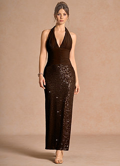 Alessia Bronze Black Maxi Dress image3