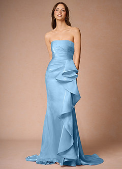 Cressidia Mint Blue Strapless Gown image9