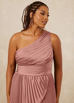 Christian Siriano Bridal for Azazie 1008 Bridesmaid Dresses Rosette A-Line One Shoulder Stretch Satin Dress image12