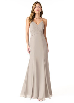 Azazie Carolina Bridesmaid Dresses Frost Mermaid Ruched Chiffon Dress image1