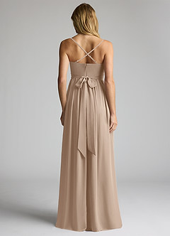Azazie Llana Maternity Bridesmaid Dresses A-Line Chiffon Floor-Length Dress image4
