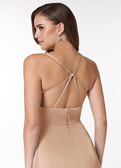 Azazie Clove Stretch Satin Dress Final Sale  image7