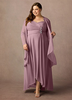 Azazie Anne Mother of the Bride Dresses Dusty Rose Sheath Sweetheart Sequins Lace Dress image10
