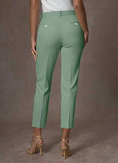 front Whitney Matcha Structured Stretch Cropped Pants Suit