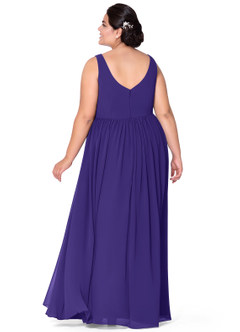 Azazie Keyla Bridesmaid Dresses Regency A-Line V-Neck Pleated Chiffon Dress image34