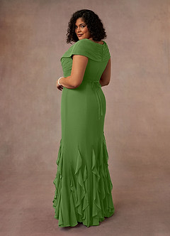 Azazie Bailora Mother of the Bride Dresses Basil Mermaid Ruched Chiffon Dress image9