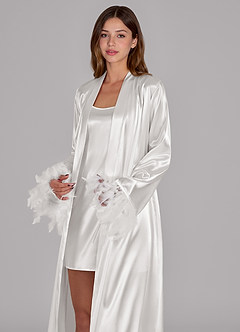 front Satin Robe and Slip Set