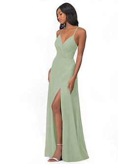Azazie Everleigh Bridesmaid Dresses Dusty Sage A-Line Sweetheart Pleated Chiffon Dress image5