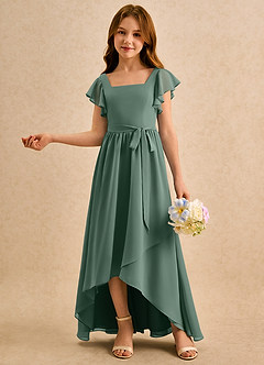 Azazie Milly Girls Formal Flower Girl Klänningar Klä A-Line i Chiffong Plisserad image4