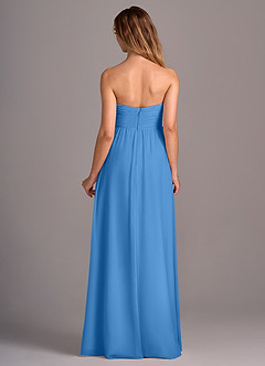 Azazie Joni Bridesmaid Dresses Blue Jay A-Line Strapless Chiffon Convertible Dress image5