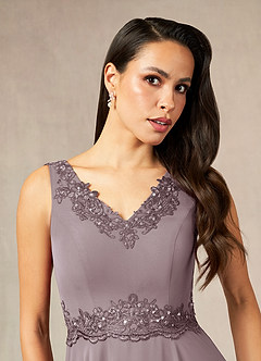 Azazie Devana Mother of the Bride Dresses Dusk A-Line Sequins Chiffon Dress image6