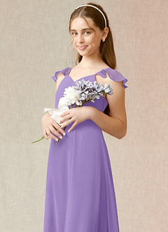 Azazie Everett Junior Tahiti A-Line Chiffon Dress image6