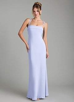 Azazie Ellia Bridesmaid Dresses Lavender A-Line Bow Chiffon Dress image1