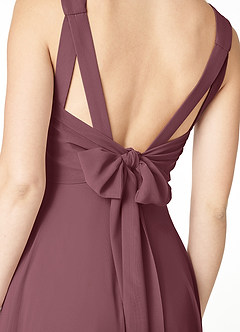 Azazie Julie Bridesmaid Dresses Sangria A-Line Sweetheart Neckline Chiffon Dress image5