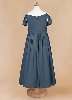 Azazie Chelle Flower Girl Dresses Neptune A-Line Pleated Chiffon Dress image7