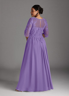 Azazie Mirielle Kleider für die Brautmutter A-Linie Schaufel Spitze Chiffon Kleid Tahiti image8