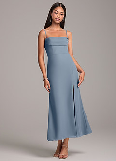 Azazie Saige Bridesmaid Dresses Twilight Sheath Off the Shoulder Chiffon Convertible Dress image7