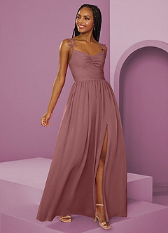Barbie ♥ Azazie Bridesmaid Dresses Desert Rose A-Line Pleated Chiffon Dress image7