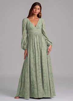 front Azazie Floral Burnout Swatch