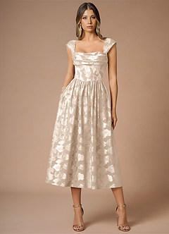 Dana Cream Midi Dress image4