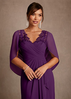 Azazie Forums Suknie dla Matki Panny Młodej Linia A Koronka Sznurówka Długość herbaty Sukienka image4