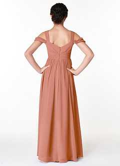 Azazie Lianne Junior MAI TAI A-Line Off the Shoulder Chiffon Dress image2