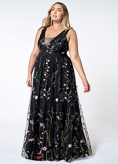 Forever Lovable Black Floral Embroidered Maxi Dress image13