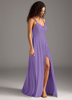 Azazie Davis Bridesmaid Dresses Tahiti A-Line Pleated Mesh Dress image4