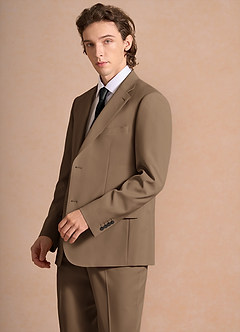 front James Truffle Structured Stretch Suit Jacket