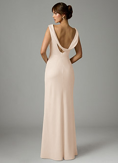 Azazie Kieryn Robes de demoiselle d'honneur Robe Sirène en Satin extensible Plissée Albâtre Blanc image5