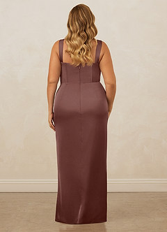 Christian Siriano Bridal for Azazie 1017 Bridesmaid Dresses Espresso Sheath Sweetheart Neckline Stretch Satin Dress image11